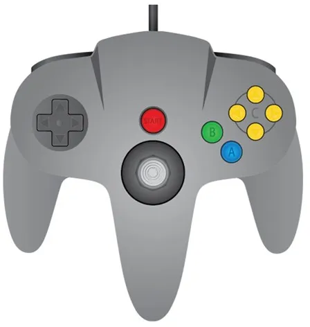 TeknoGame Wired N64 Controller Grey - Ohjain - Nintendo 64