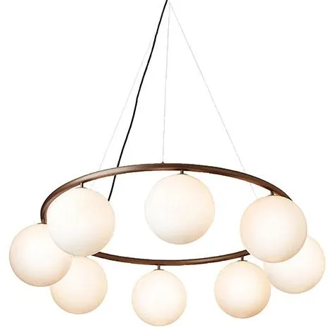 Nuura Miira 8 Circular Kattokruunu Tumma Pronssi/Opalivalkoinen